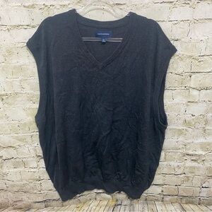 Saddlebred Charcoal Gray V Neck Sweater Vest
